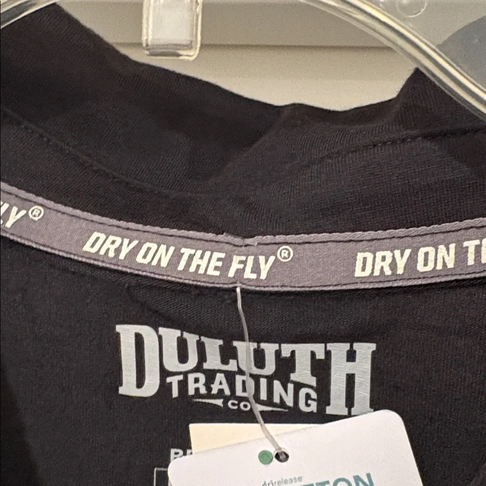 NWT [Duluth Trading Co] Dry on the Fly Relaxed Fit Black Polo Mens Large - Picture 9 of 13